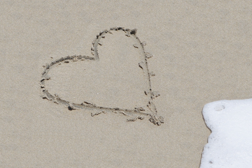 Heart in the sand